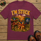I'm Stuck — Funny Camping Dog Golden Retriever Outdoor Tee - Berry