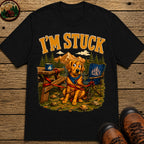I'm Stuck — Funny Camping Dog Golden Retriever Outdoor Tee - Black