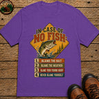 In Case Of No Fish T Shirt - Grape