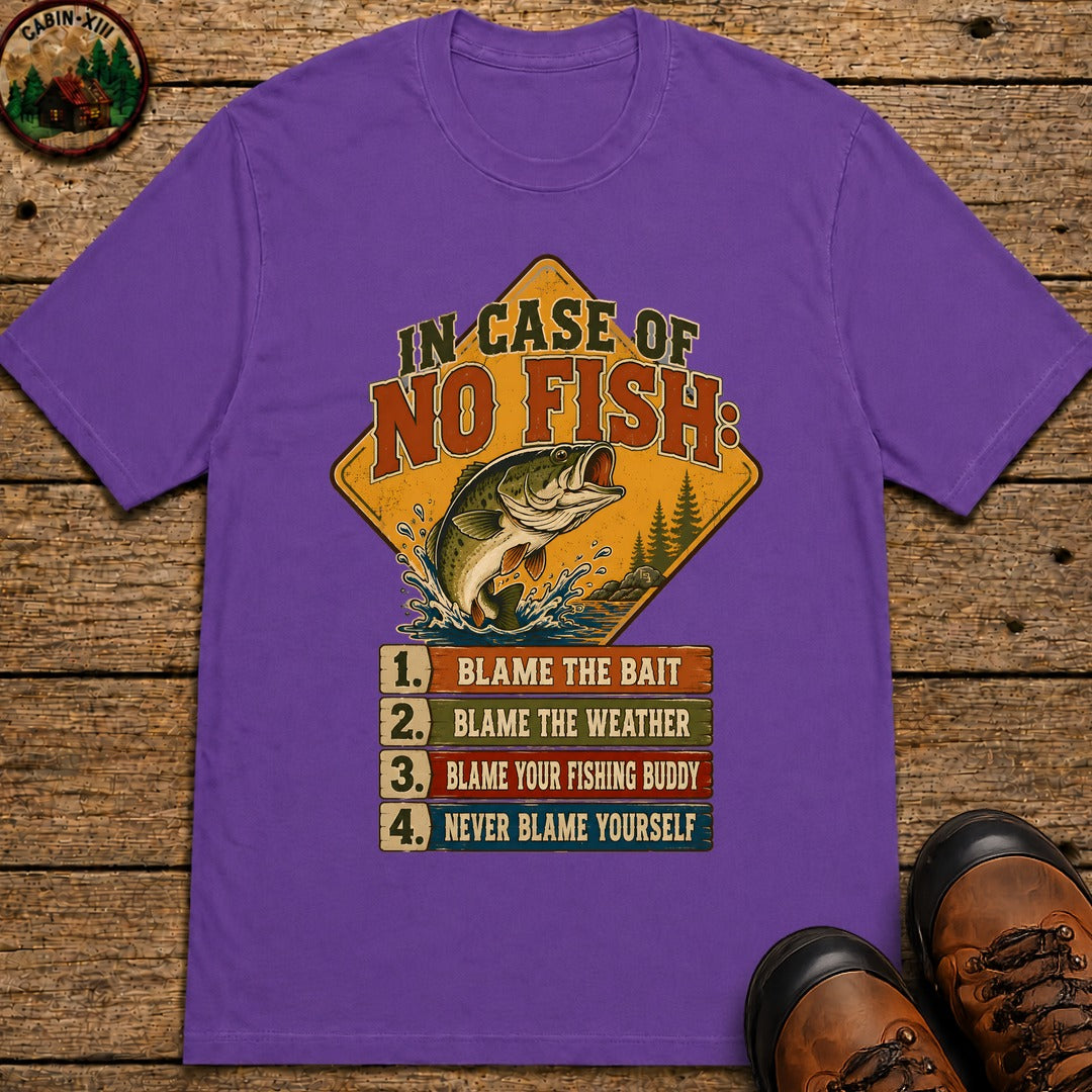 In Case Of No Fish T Shirt - Grape