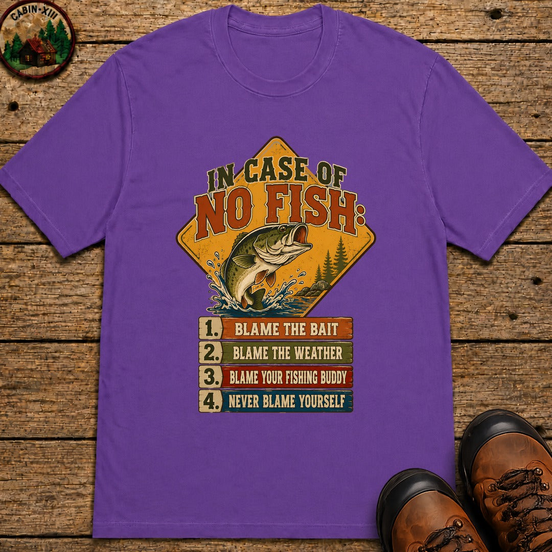 In Case Of No Fish T Shirt - Grape