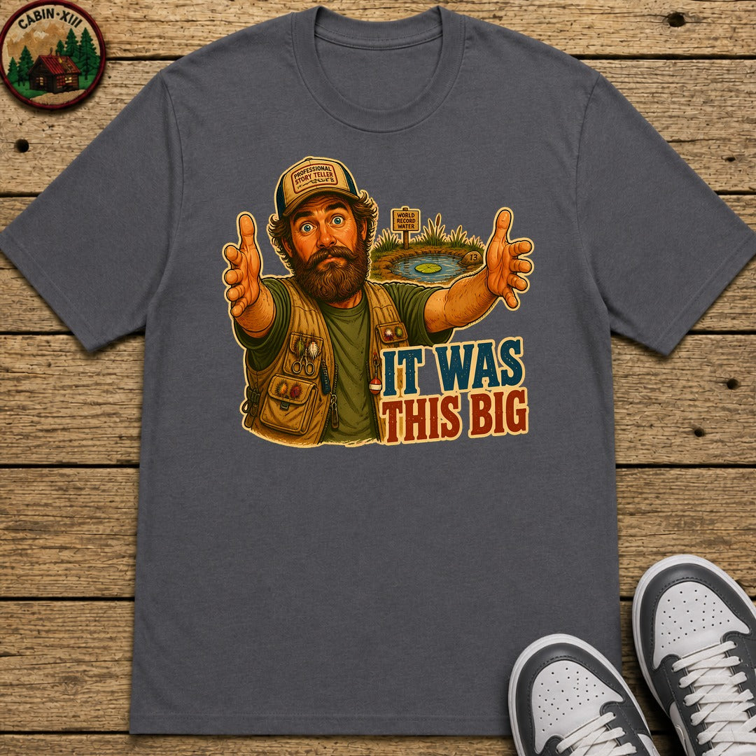 It Was This Big Kids T-Shirt - Charcoal