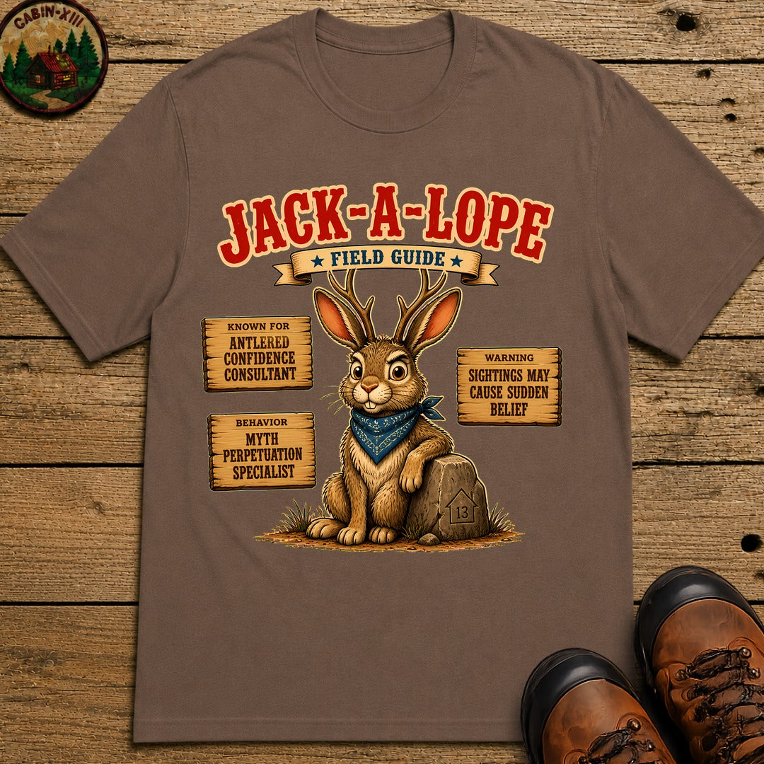 Jack A Lope Field Guide T-Shirt - Espresso