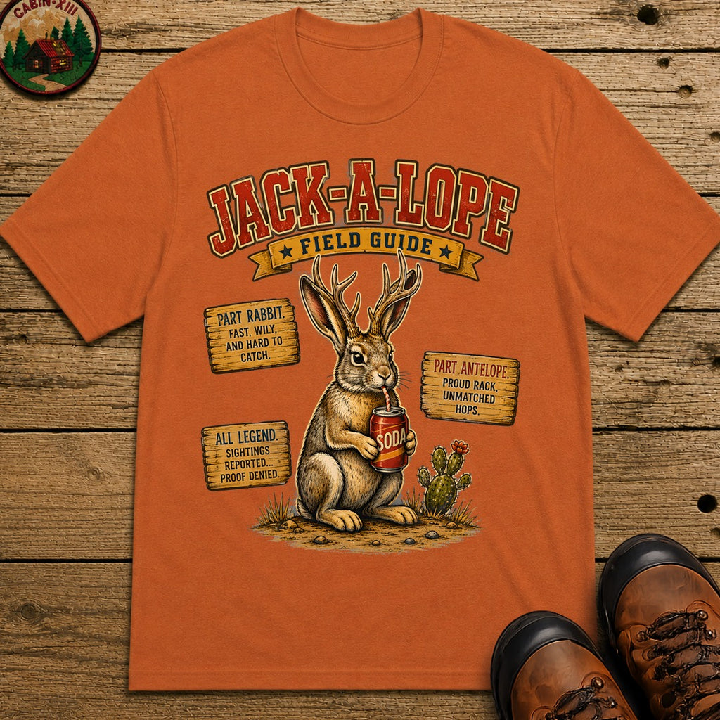 Jack A Lope Field Guide T Shirt - Yam