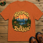 Keep On Trekkin' — Retro 70s Hiking and Camping Tee - Yam