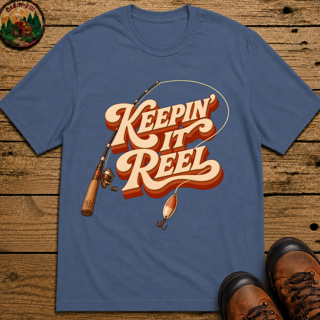 Keeping It Reel T-Shirt - Blue Jean