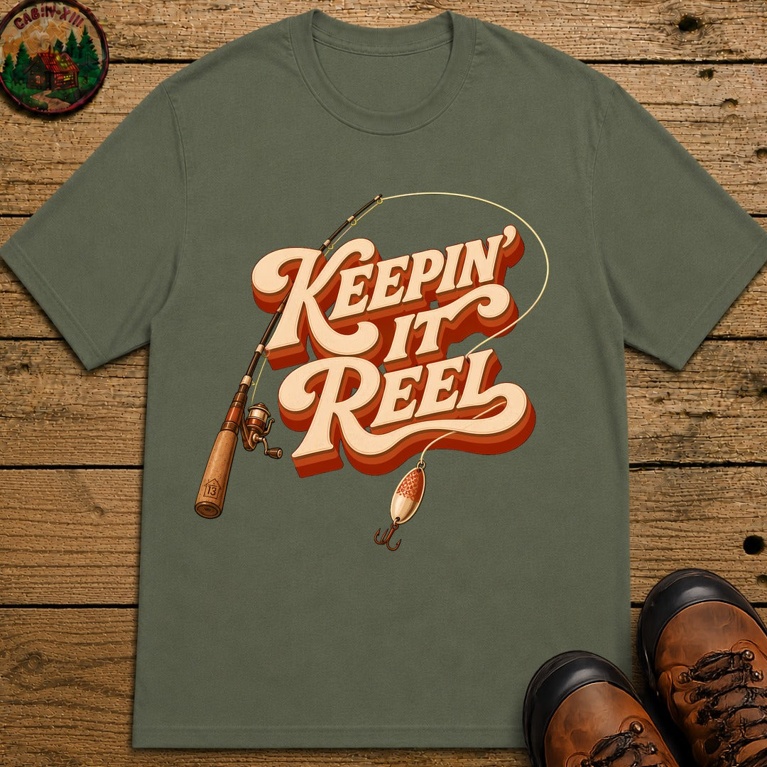 Keeping It Reel T-Shirt - Moss