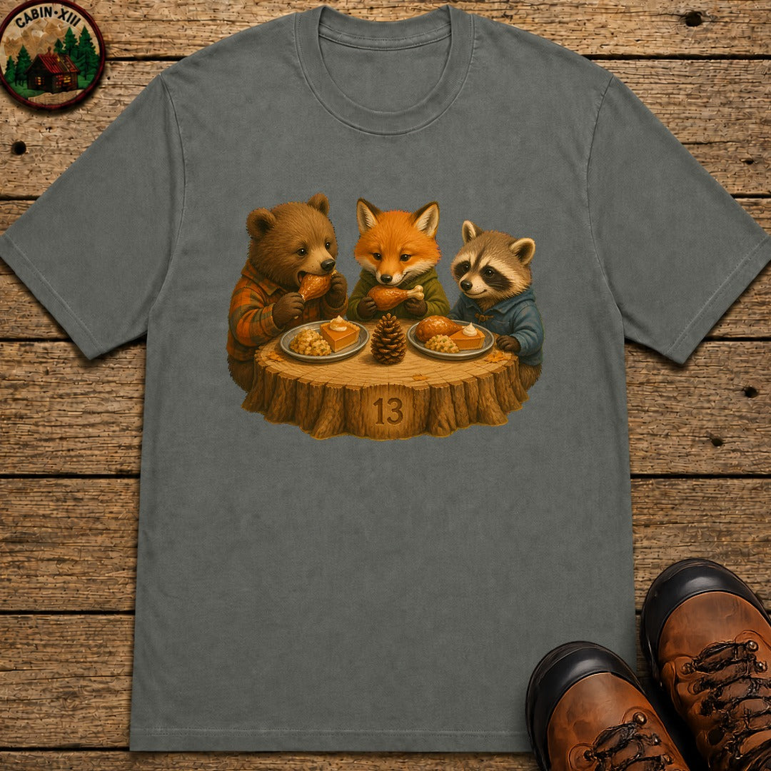 Kids Table Thanksgiving T-Shirt - Pepper
