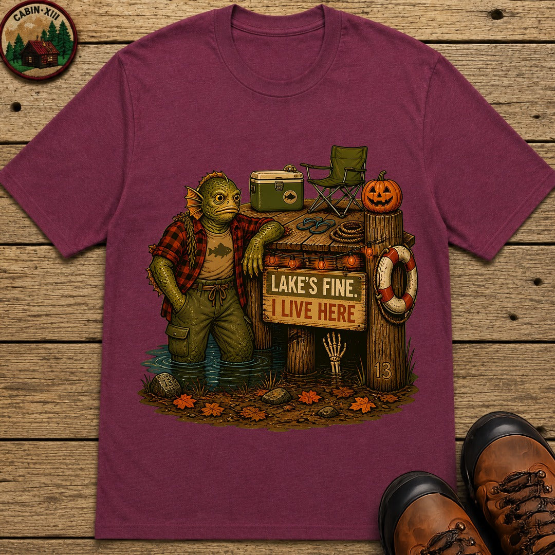 Lagoon Monster Halloween T-Shirt - Berry