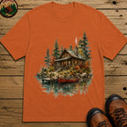 Lake Cabin (Watercolor) T-Shirt - Yam