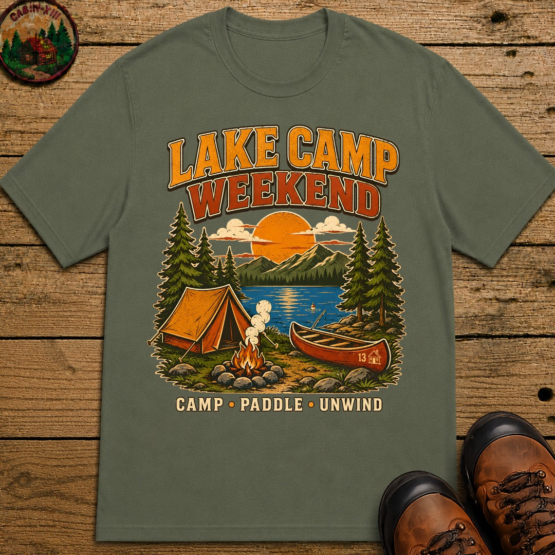 Lake Camp Weekend T-Shirt - Moss