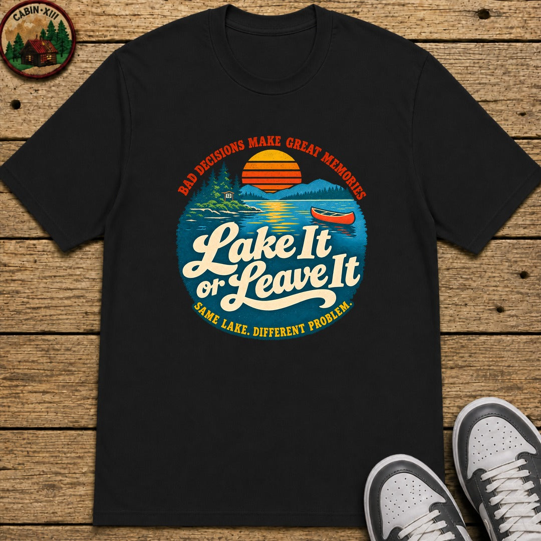 Lake It Or Leave It Badge Kids T-Shirt - Black