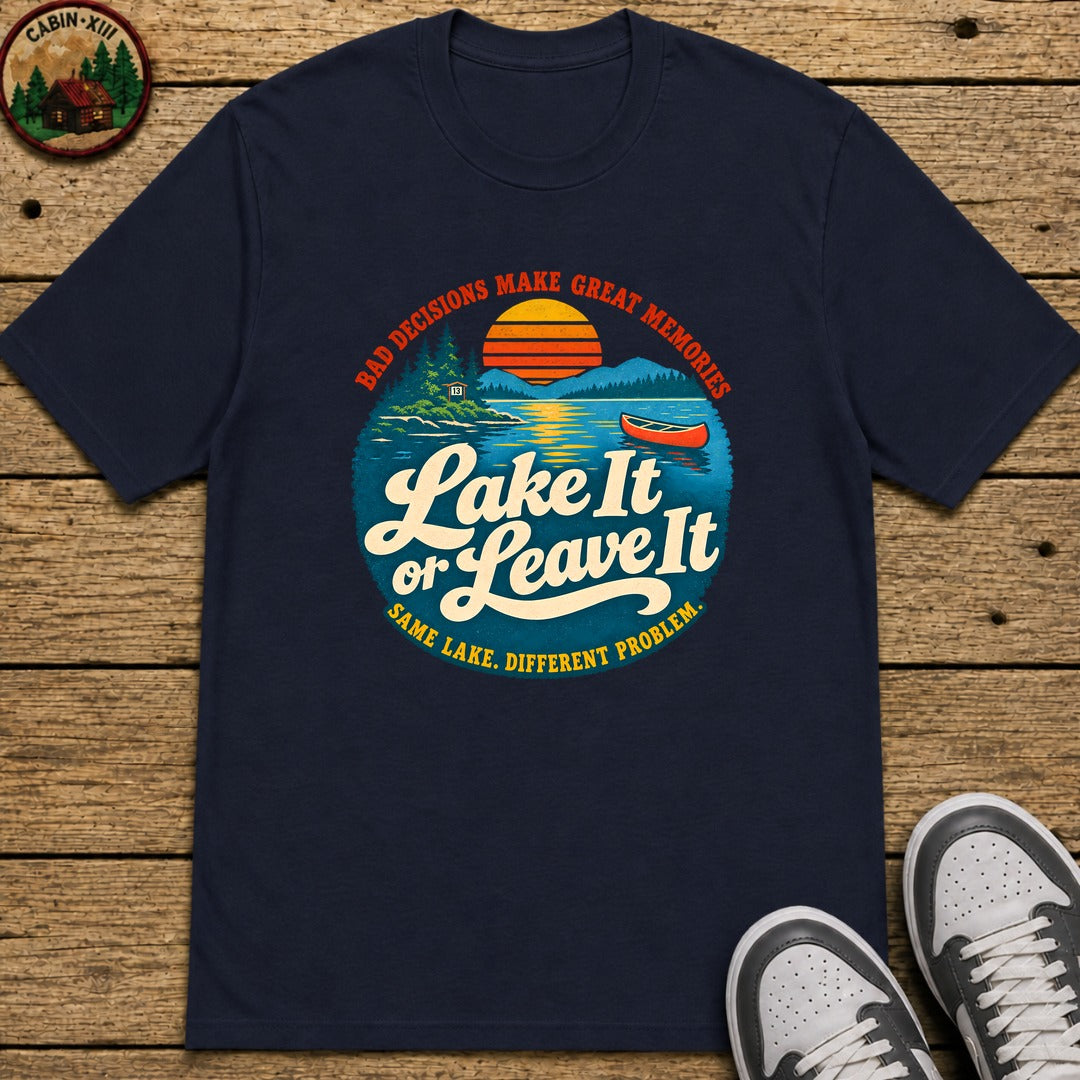 Lake It Or Leave It Badge Kids T-Shirt - Navy