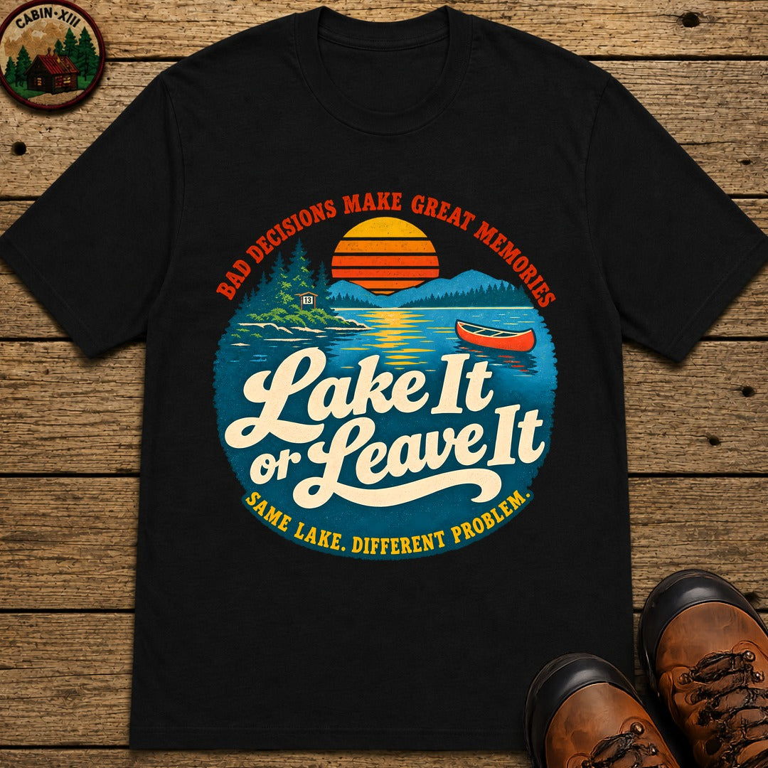 Lake It Or Leave It Badge T-Shirt - Black