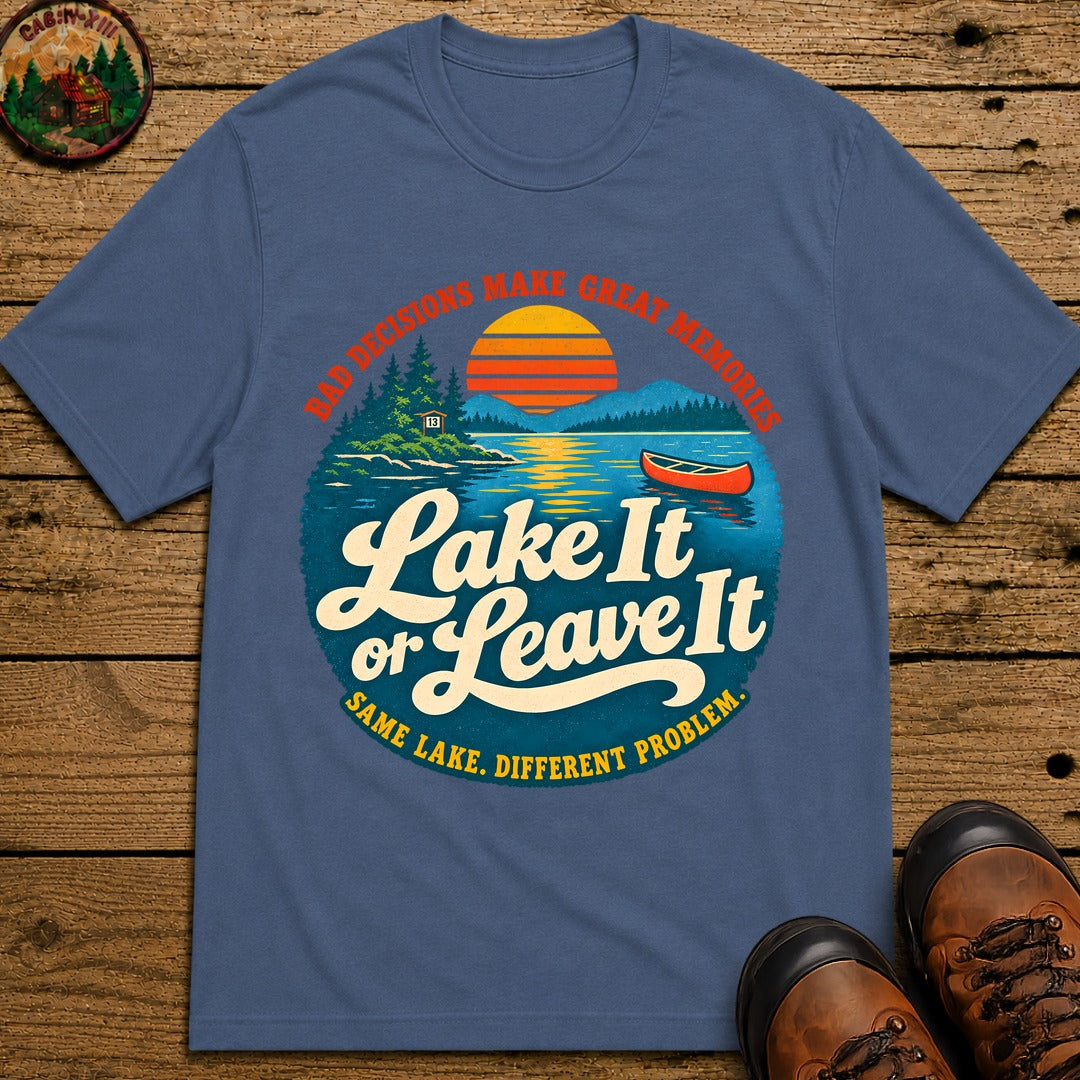 Lake It Or Leave It Badge T-Shirt - Blue Jean