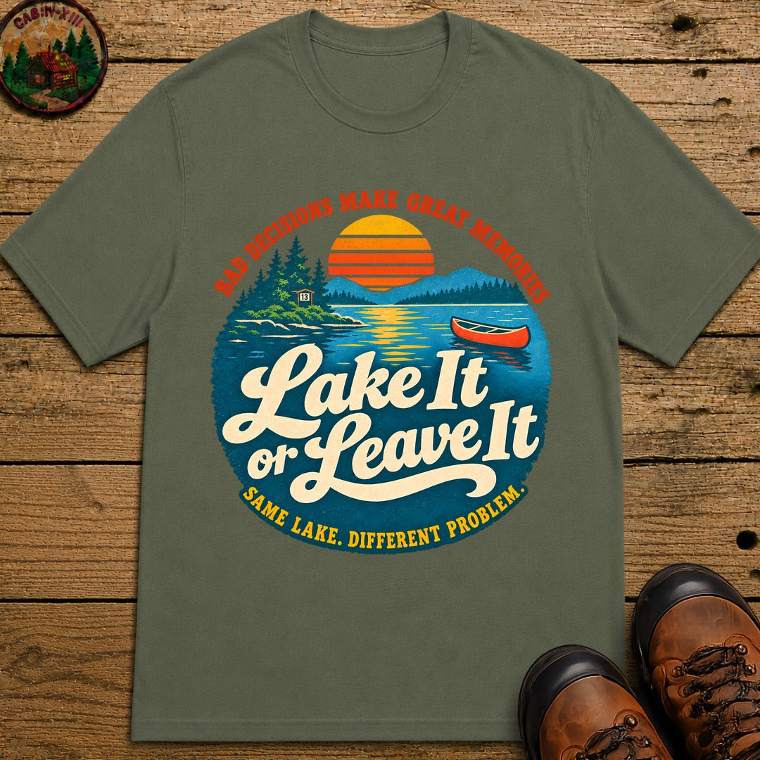Lake It Or Leave It Badge T-Shirt - Moss