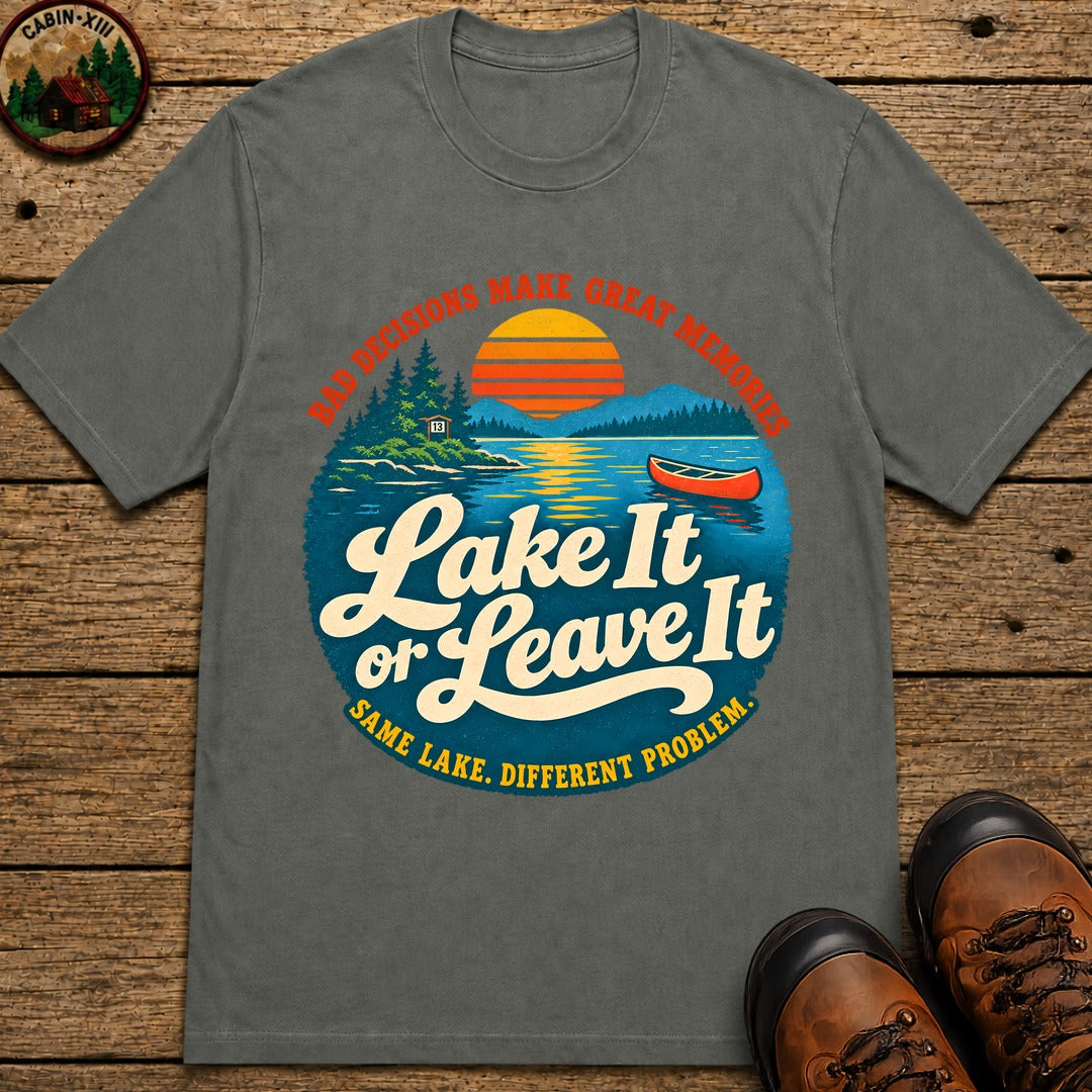 Lake It Or Leave It Badge T-Shirt - Pepper