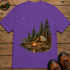 Lakeside Campsite (Watercolor) T-Shirt - Grape