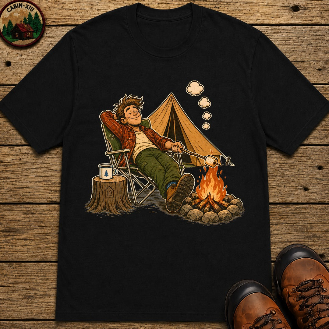 Lazy Camper T-Shirt - Black