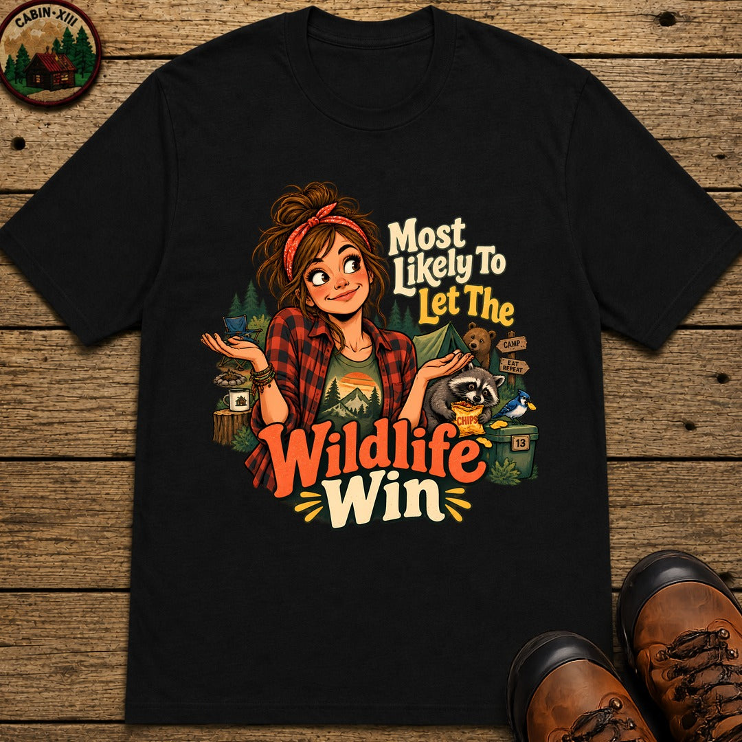 Let The Wildlife Win T-Shirt - Black