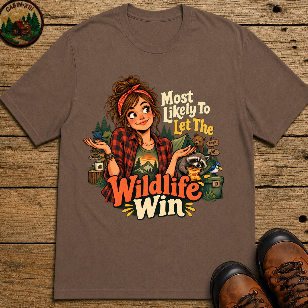 Let The Wildlife Win T-Shirt - Espresso