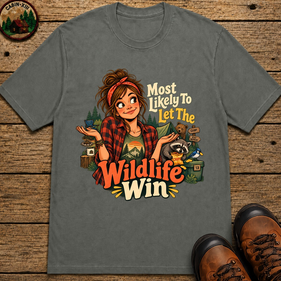 Let The Wildlife Win T-Shirt - Pepper