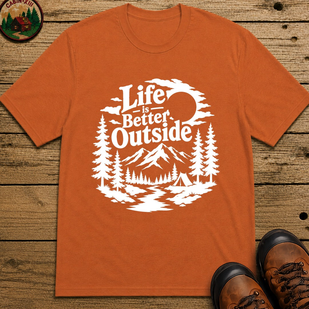 Life Is Better Outside Shirt — Vintage Outdoor Camping Tee - Yam