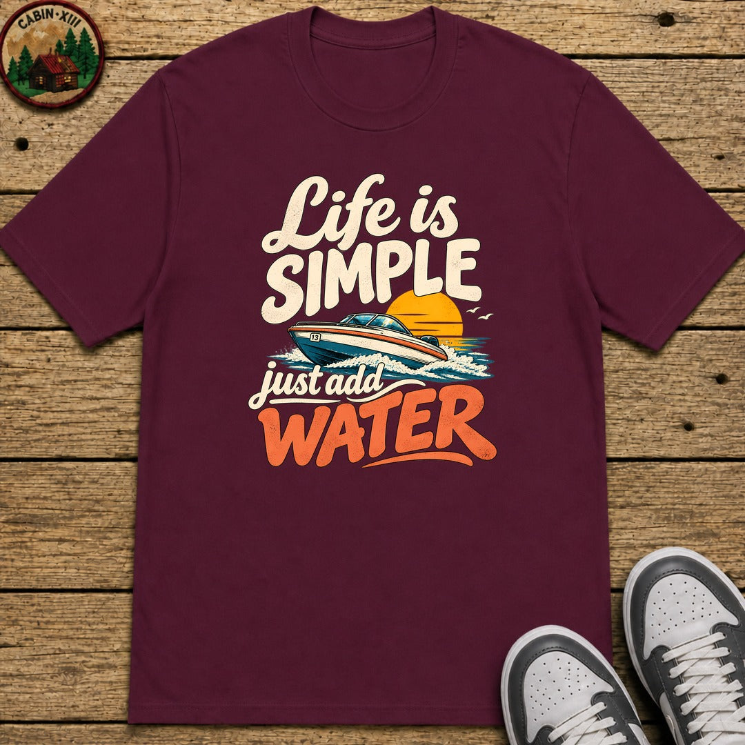 Life Is Simple Kids T-Shirt - Maroon