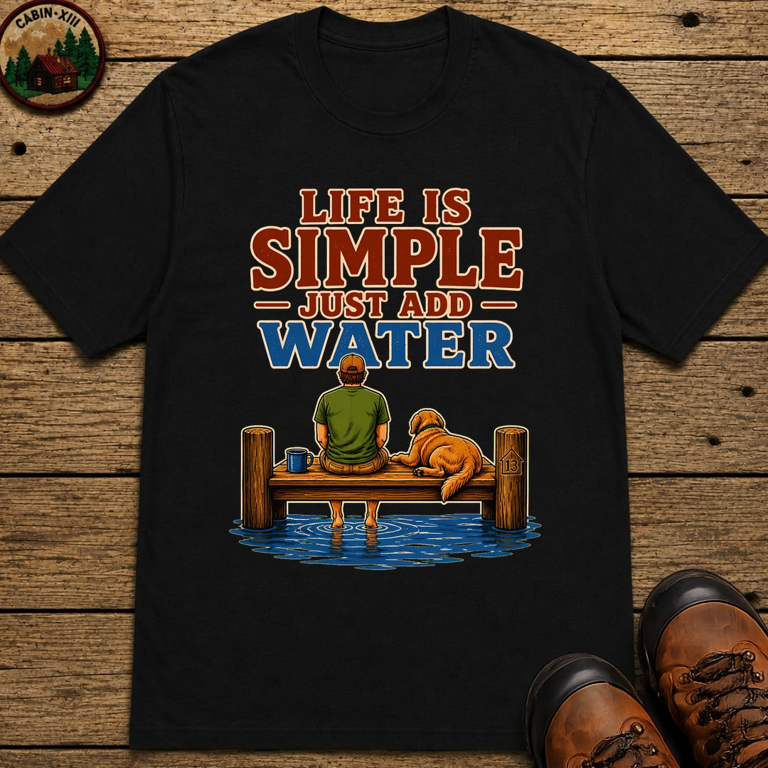 Life Is Simple T-Shirt - Black