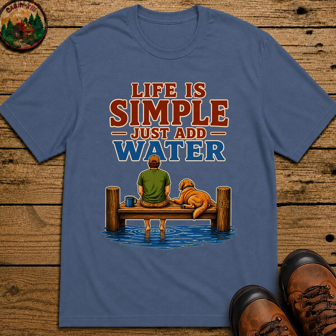 Life Is Simple T-Shirt - Blue Jean