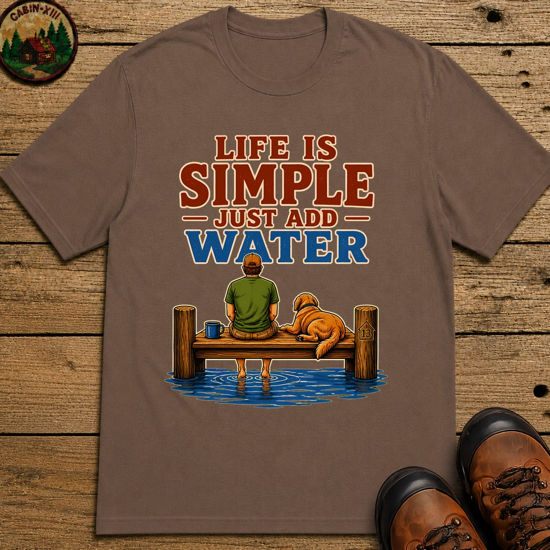 Life Is Simple T-Shirt - Espresso