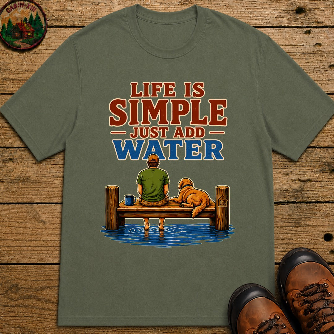 Life Is Simple T-Shirt - Moss