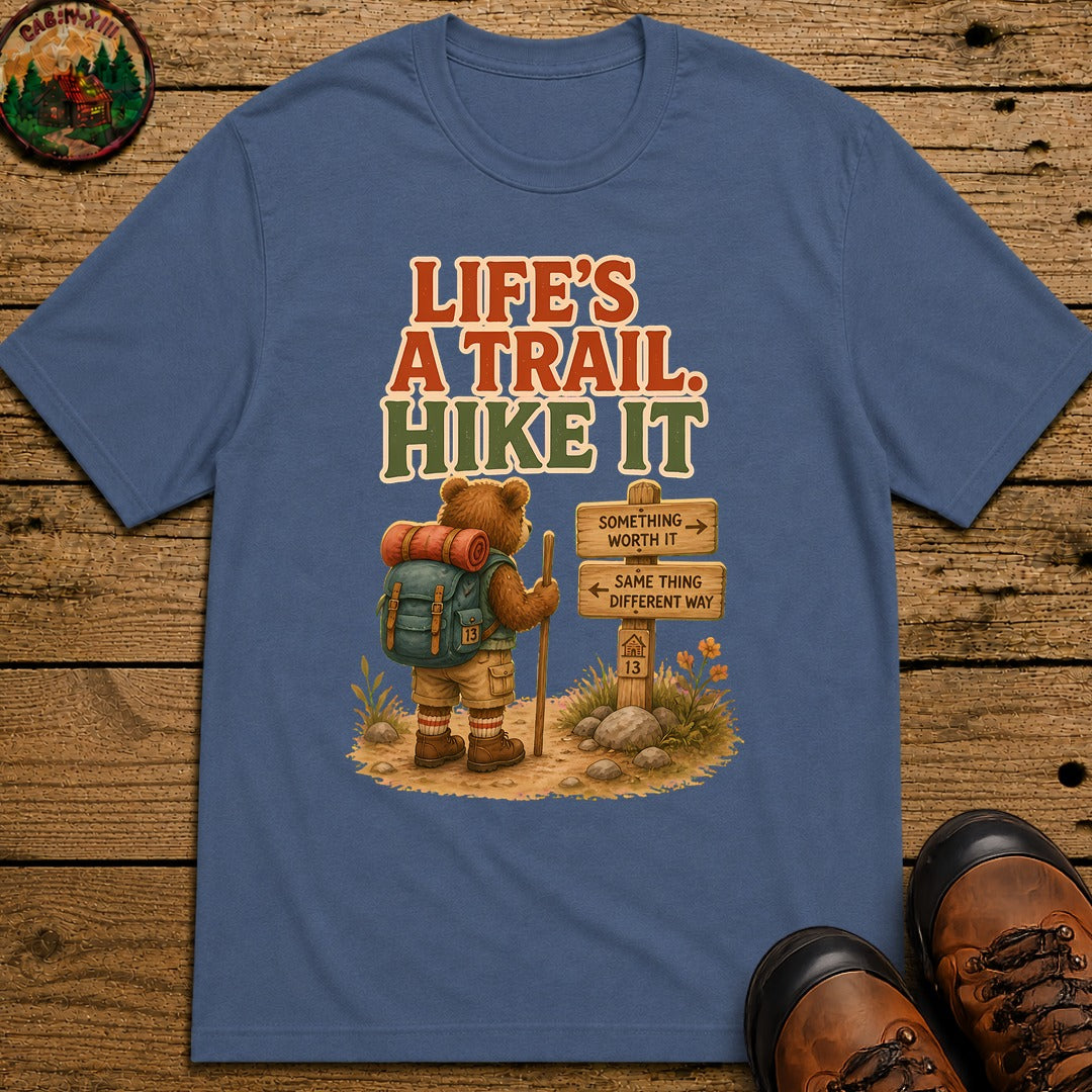 Life'S A Trail T-Shirt - Blue Jean
