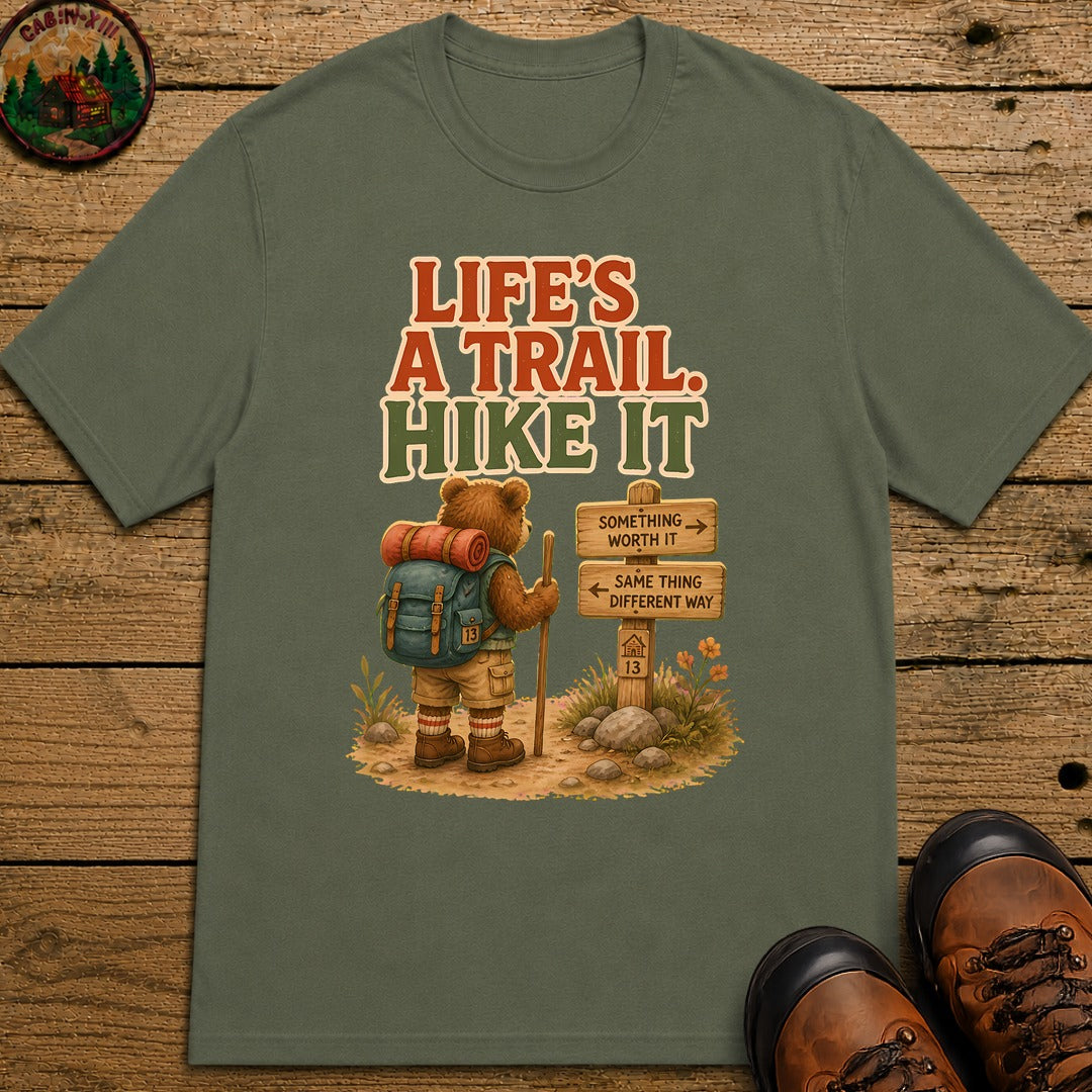 Life'S A Trail T-Shirt - Moss