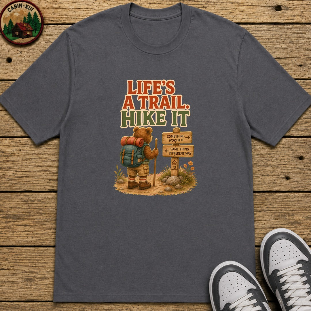 Life's A Trail Kids T-Shirt - Charcoal