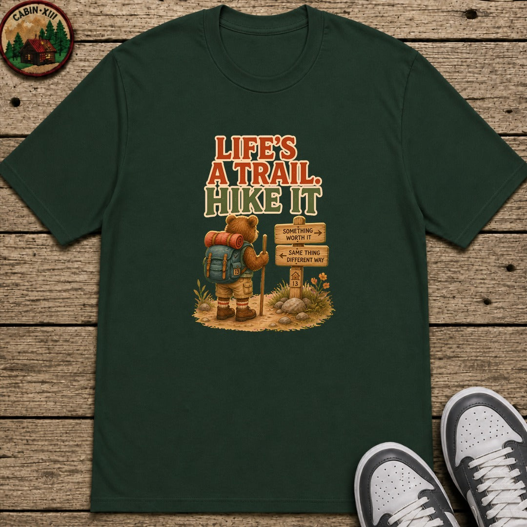 Life's A Trail Kids T-Shirt - Forest Green