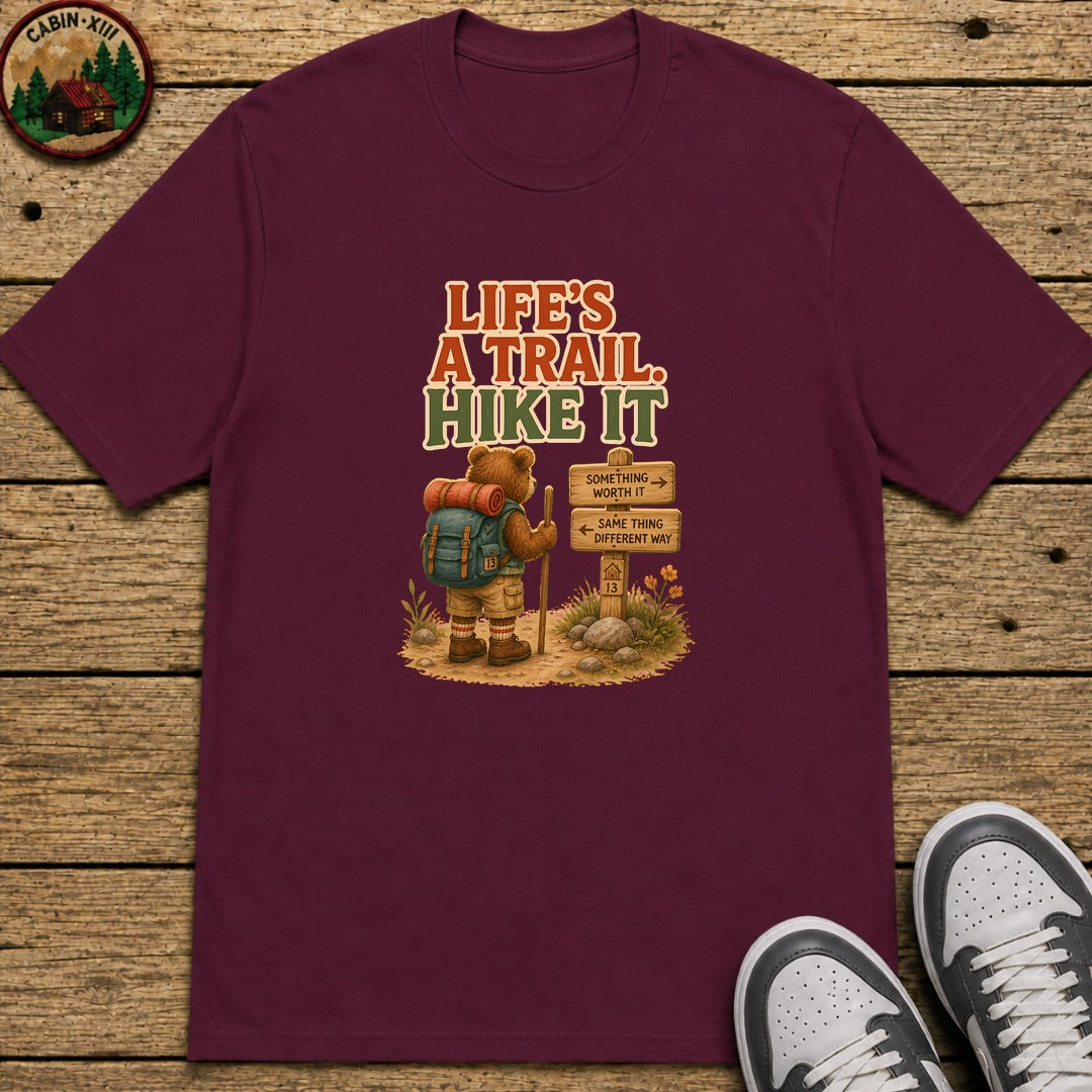 Life's A Trail Kids T-Shirt - Maroon