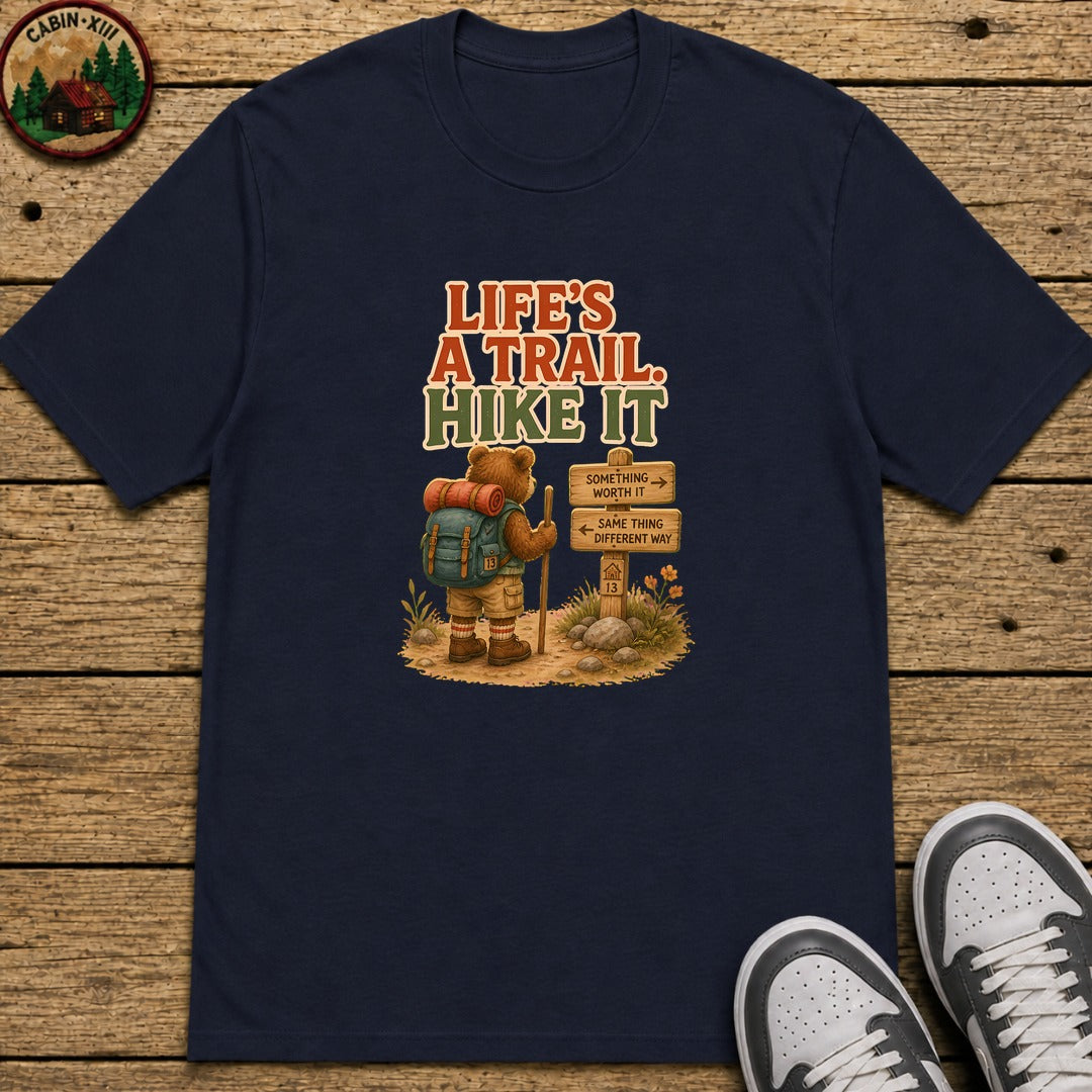 Life's A Trail Kids T-Shirt - Navy