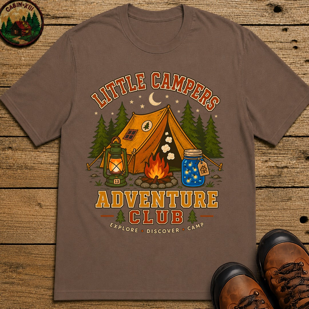 Little Camper's Adventure Club T-Shirt - Espresso