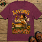Living the Sweet Life Funny Beekeeping Shirt — Beekeeper Tee - Berry