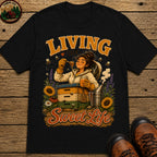 Living the Sweet Life Funny Beekeeping Shirt — Beekeeper Tee - Black