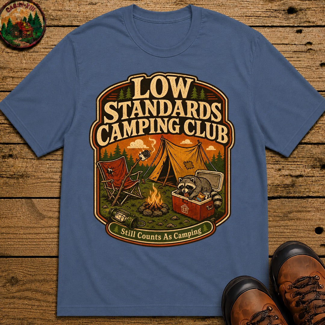 Low Standards Camping Club T-Shirt - Blue Jean