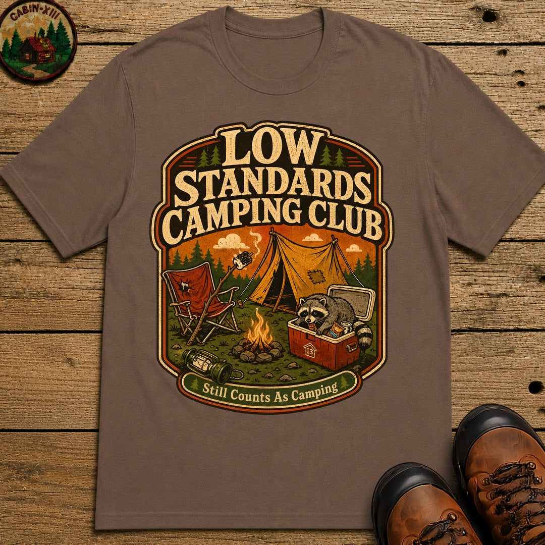 Low Standards Camping Club T-Shirt - Espresso