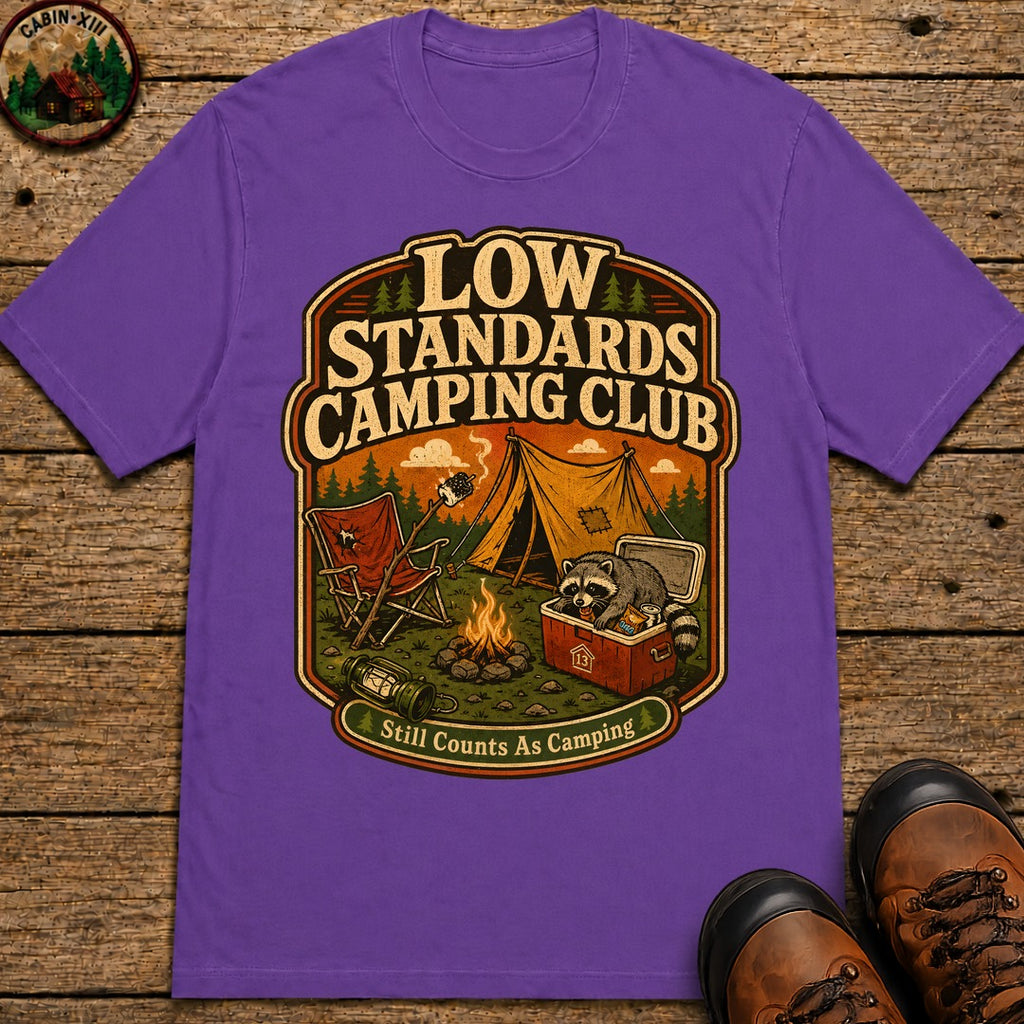 Low Standards Camping Club T-Shirt - Grape