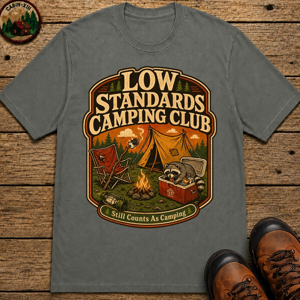 Low Standards Camping Club T-Shirt - Pepper