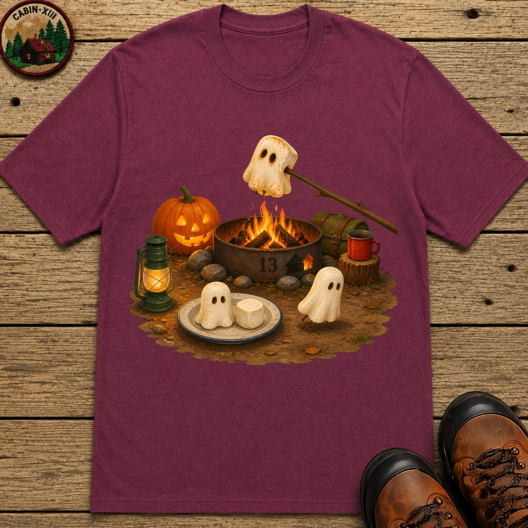 Marshmallow Ghosts Halloween T-Shirt - Berry