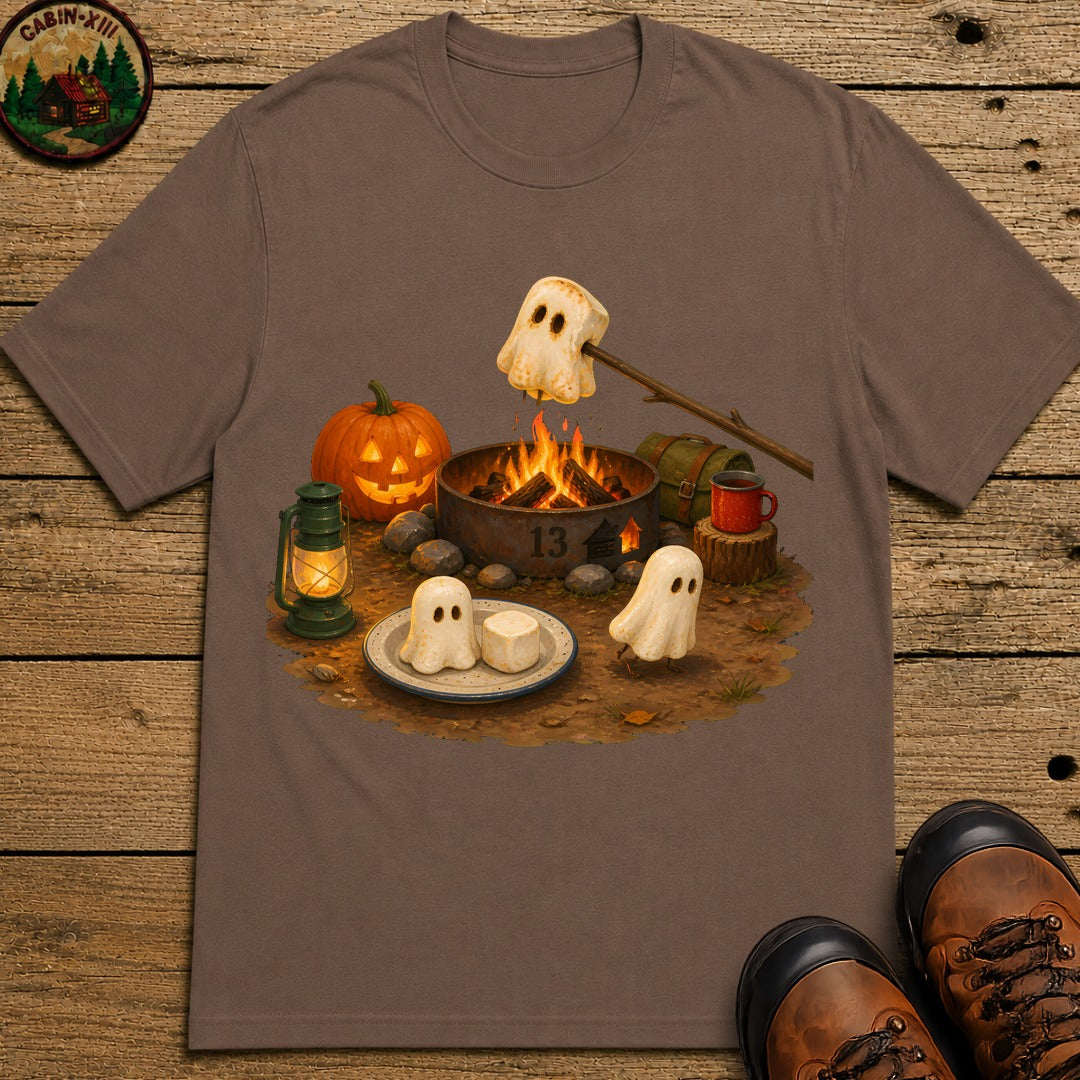 Marshmallow Ghosts Halloween T-Shirt - Espresso