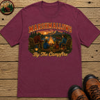 Marshmallows by the Campfire — Vintage Family Camping Tee - Berry