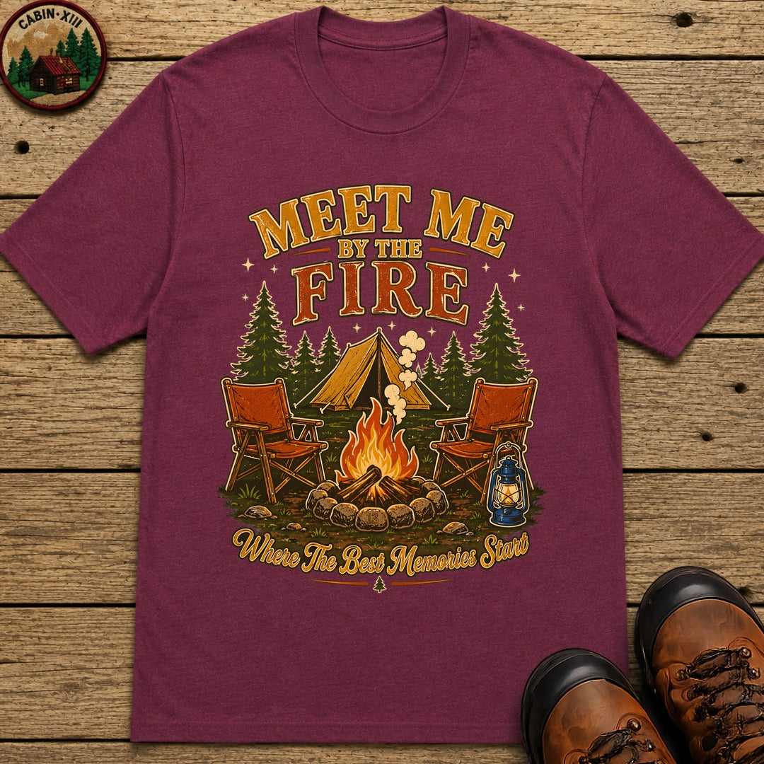 Meet Me By The Fire T-Shirt - Berry