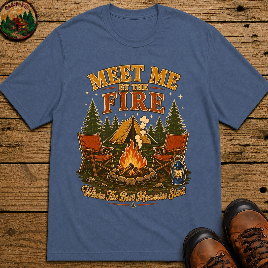 Meet Me By The Fire T-Shirt - Blue Jean